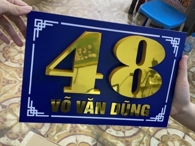 Alu nền xanh chữ alu vàng